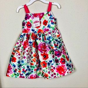 NWT colorful Floral kids girls’ dress. 
Girls 6